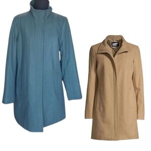 Lands End Primaloft Insulated Wool Blend Coat Mid Length